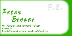 peter ercsei business card